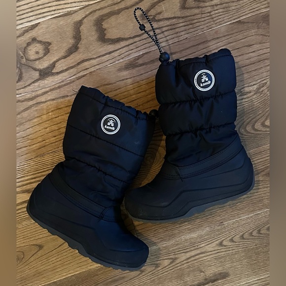 Kamik Black Kids Snow cozy Winter Boots - Picture 1 of 8